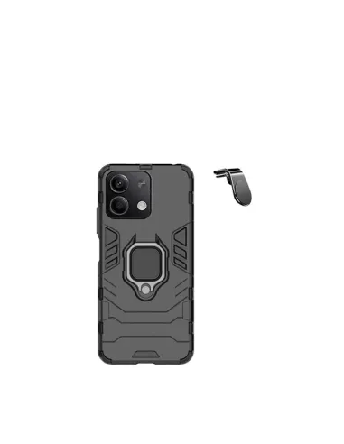 Kit Suporte Magnético L + Capa Military  para Xiaomi Redmi Note 13 Pro - Preto