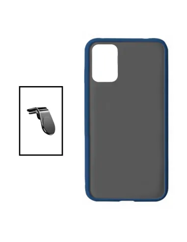 Kit Suporte Magnético L + Capa Bumper para Samsung Galaxy A13 - Azul/Transparente