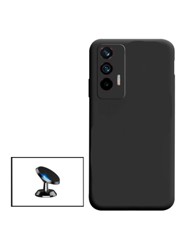 Kit Suporte Magnético de Carro + Capa Silicone Líquido para Realme X7 Max 5G