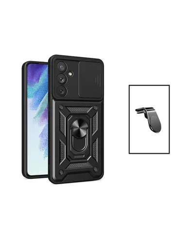 Kit Suporte Magnético L + Capa Magnetic Slide Window para Samsung Galaxy A34 5G - Preto