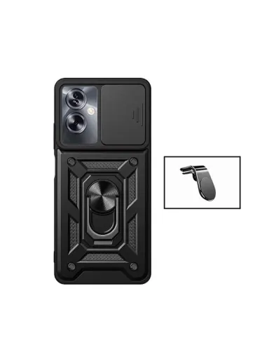 Kit Suporte Magnético L + Capa Magnetic Slide Window  para Oppo A79 5G - Preto