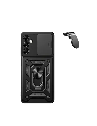 Kit Suporte Magnético L + Capa Magnetic Slide Window  para Samsung Galaxy A15 5G - Preto