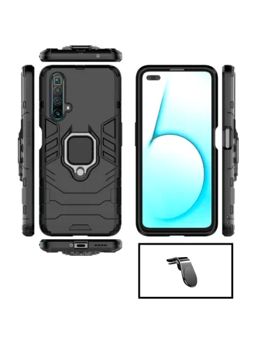 Kit Suporte Magnético L + Capa Military  Defender 3x1 Anti-Impacto para Realme X3 Zoom