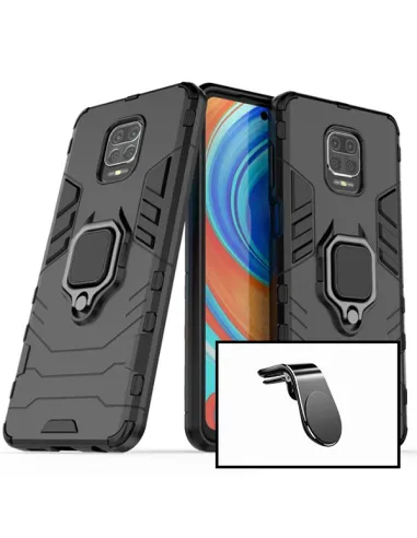 Kit Suporte Magnético L + Capa Military  Defender 3x1 Anti-Impacto para Xiaomi Redmi Note 9 Pro