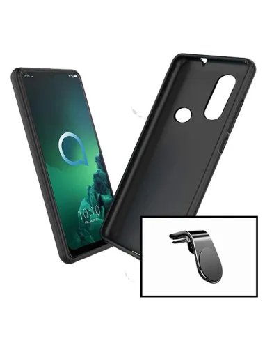 Kit Suporte Magnético L + Capa Silicone Líquido para Alcatel 1Se (2020)