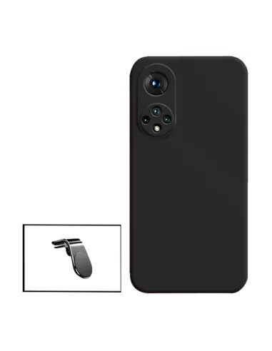 Kit Suporte Magnético L + Capa Silicone Líquido para Huawei Nova 9