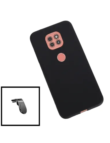 Kit Suporte Magnético L + Capa Silicone Líquido para Motorola Moto G9 Play