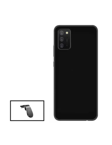 Kit Suporte Magnético L + Capa Silicone Líquido para Nokia G11 - Preto