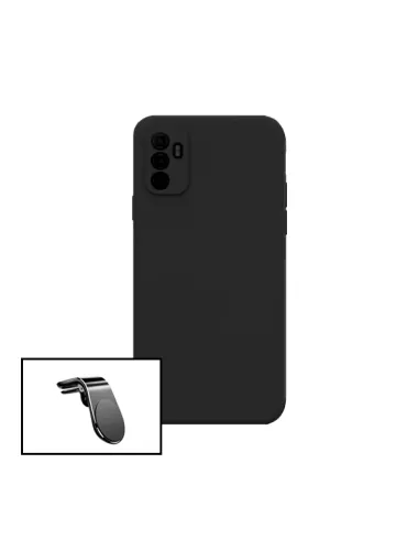 Kit Suporte Magnético L + Capa Silicone Líquido para Oppo A94 5G