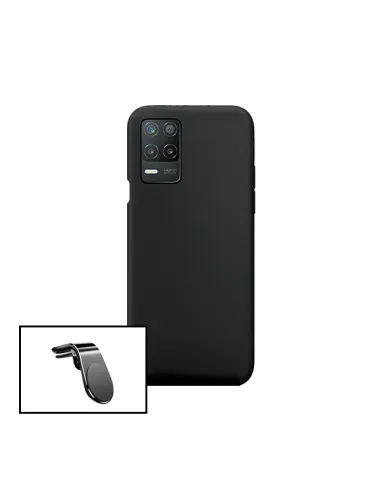 Kit Suporte Magnético L + Capa Silicone Líquido para Realme 8 5G