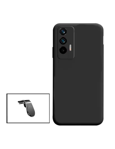 Kit Suporte Magnético L + Capa Silicone Líquido para Realme GT Neo