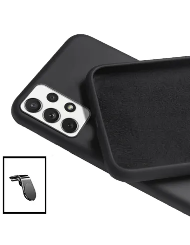 Kit Suporte Magnético L + Capa Silicone Líquido para Samsung Galaxy M32 5G