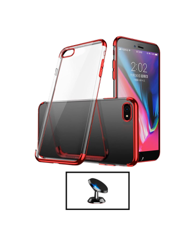 Kit Suporte Magnético de Carro + Capa SlimArmor para Apple iPhone SE 2022 - Vermelho
