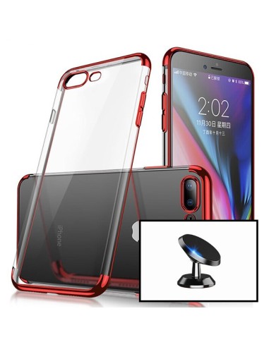 Kit Suporte Magnético de Carro + Capa SlimArmor para iPhone SE New 2020 - Vermelho