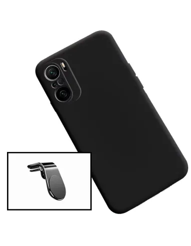 Kit Suporte Magnético L + Capa Silicone Líquido para Xiaomi Mi 11X