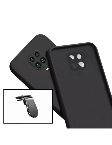 Kit Suporte Magnético L + Capa Silicone Líquido para Xiaomi Poco M2 Pro - Preto