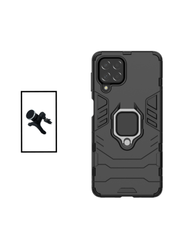 Kit Suporte Magnético de Carro Reforçado + Capa 3X1 Military Defender para Samsung Galaxy M53 - Preto