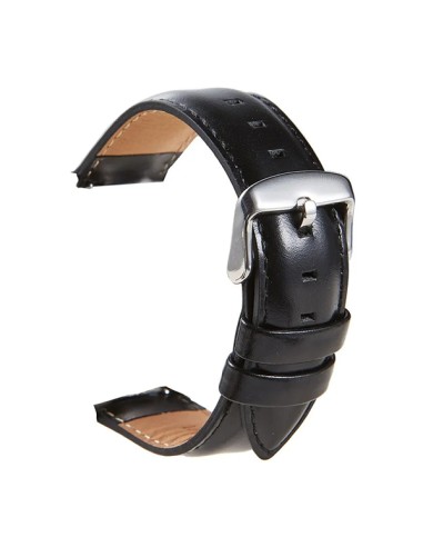 Bracelete PremiumLeather para Garmin Vivoactive 4 - 45mm - Preto