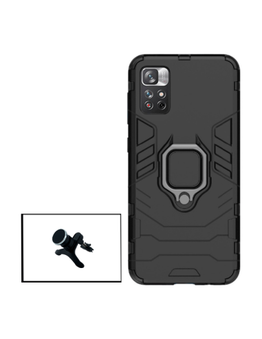 Kit Suporte Magnético de Carro Reforçado + Capa 3X1 Military Defender para Xiaomi Redmi Note 11