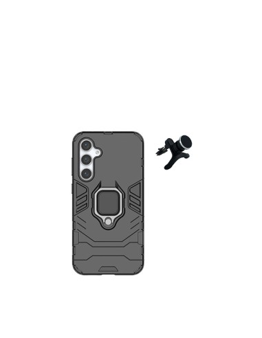 Kit Suporte Magnético de Carro Reforçado + Capa 3X1 Military Defender Phonecare para Samsung Galaxy A15 5G - Preto