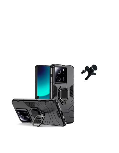 Kit Suporte Magnético de Carro Reforçado + Capa 3X1 Military Defender Phonecare para Xiaomi 13T - Preto