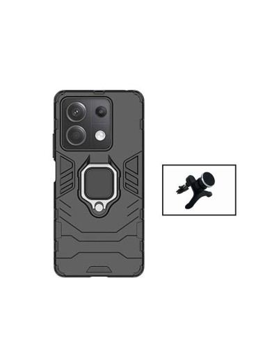 Kit Suporte Magnético de Carro Reforçado + Capa 3X1 Military Defender Phonecare para Xiaomi Poco X6 5G - Preto