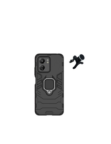 Kit Suporte Magnético de Carro Reforçado + Capa 3X1 Military Defender Phonecare para Xiaomi Redmi 13C - Preto