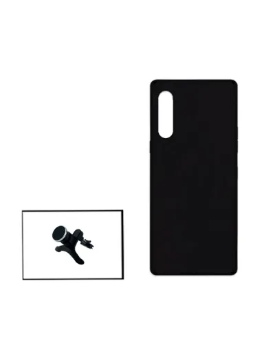 Kit Suporte Magnético Reforçado + Capa Silicone Líquido para LG Velvet 5G UW