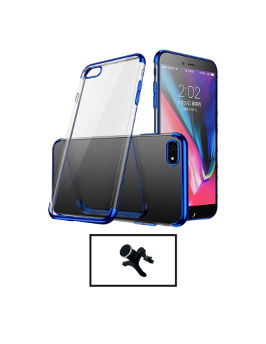 Kit Suporte Magnético de Carro Reforçado + Capa SlimArmor para Apple iPhone SE 2022 - Azul