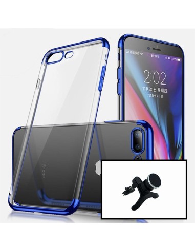 Kit Suporte Magnético de Carro Reforçado + Capa SlimArmor para iPhone 7 - Azul