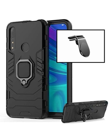 Kit Suporte Magnético L Safe Driving Carro + Capa 3X1 Military Defender para Huawei P Smart Z