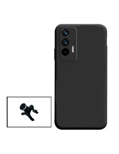 Kit Suporte Magnético Reforçado + Capa Silicone Líquido para Realme GT Neo