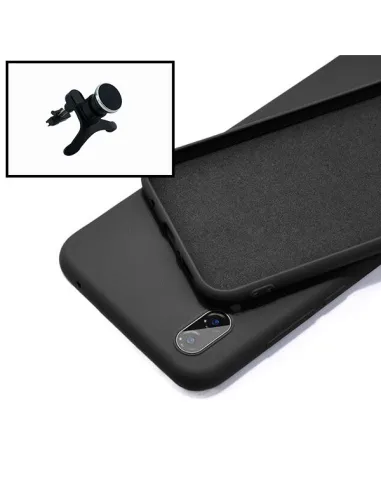 Kit Suporte Magnético Reforçado + Capa Silicone Líquido para Samsung Galaxy A02