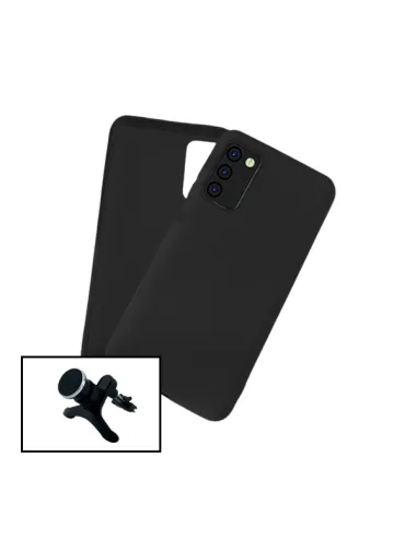 Kit Suporte Magnético Reforçado + Capa Silicone Líquido para Samsung Galaxy A03s