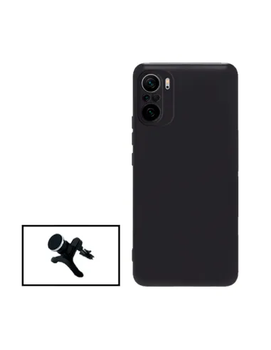 Kit Suporte Magnético Reforçado + Capa Silicone Líquido para Xiaomi 11T Pro