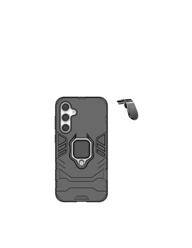 Kit Suporte Magnético L Safe Driving Carro + Capa 3X1 Military Defender Phonecare para Samsung Galaxy A15 - Preto