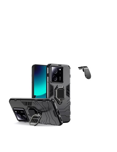 Kit Suporte Magnético L Safe Driving Carro + Capa 3X1 Military Defender Phonecare para Xiaomi 13T - Preto