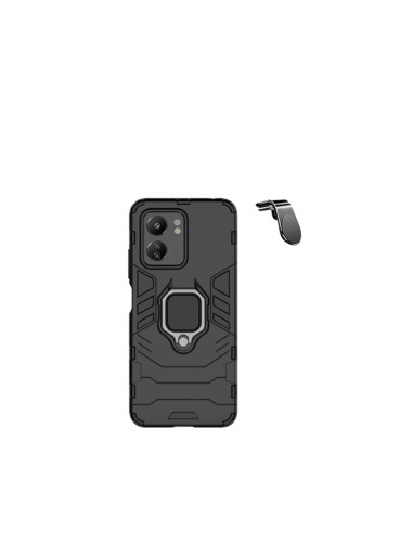 Kit Suporte Magnético L Safe Driving Carro + Capa 3X1 Military Defender Phonecare para Xiaomi Redmi 13C - Preto