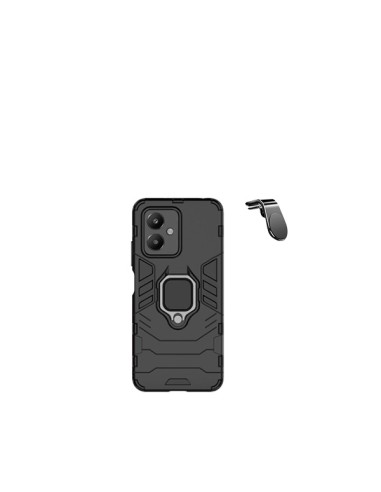 Kit Suporte Magnético L Safe Driving Carro + Capa 3X1 Military Defender Phonecare para Xiaomi Redmi 13C 5G - Preto