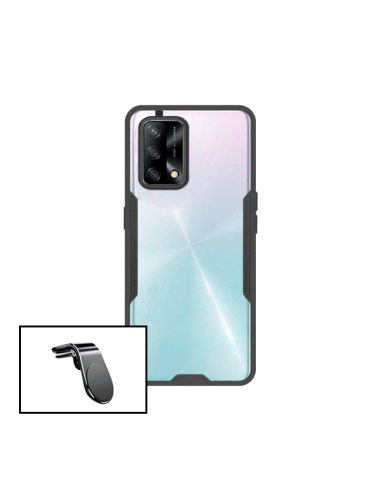 Kit Suporte Magnético L Safe Driving Carro + capa case 3X1 Clear Armor para oneplus Nord N200 5G