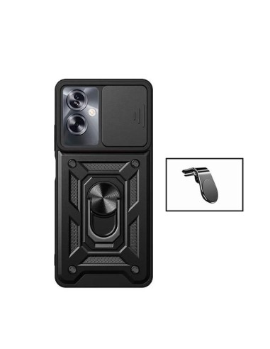 Kit Suporte Magnético L Safe Driving Carro + Capa Magnetic Military Defender Slide Window Anti-Impacto Phonecare para Oppo A79 5