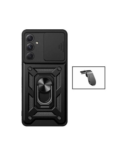 Kit Suporte Magnético L Safe Driving Carro + Capa Magnetic Military Defender Slide Window Anti-Impacto Phonecare para Samsung Ga