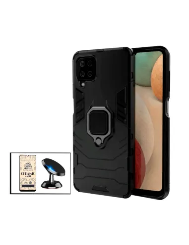 Kit Película CeramicGlass + Capa Military + Suporte Magnético para Samsung Galaxy A42 5G