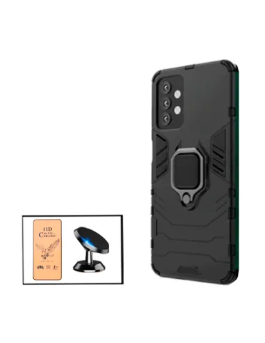 Kit Película CeramicGlass + Capa Military + Suporte Magnético para Samsung Galaxy A52s 5G