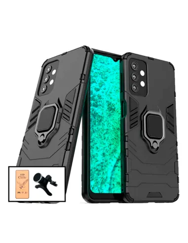 Kit Película CeramicGlass + Capa Military + Suporte Magnético Reforçado para Samsung Galaxy A52