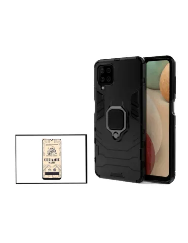 Kit Película CeramicGlass + Capa Military para Samsung Galaxy A12 Nacho