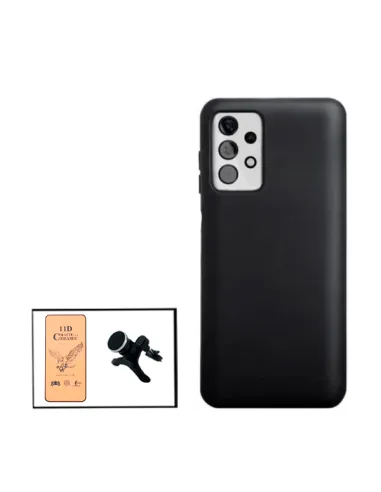 Kit Película CeramicGlass + Capa Silicone Líquido + Suporte Magnético Reforçado para Samsung Galaxy A52