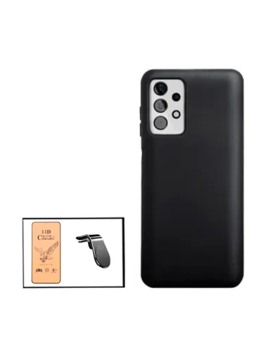 Kit Película CeramicGlass + Capa Silicone Líquido + Suporte Magnético L para Samsung Galaxy A52 5G