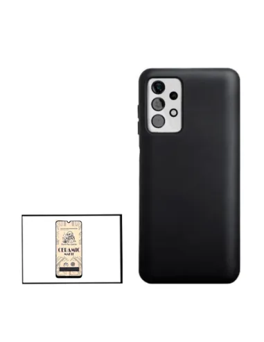 Kit Película CeramicGlass + Capa Silicone Líquido para Samsung Galaxy A32 5G