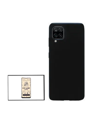 Kit Película CeramicGlass + Capa Silicone Líquido para Samsung Galaxy A42 5G